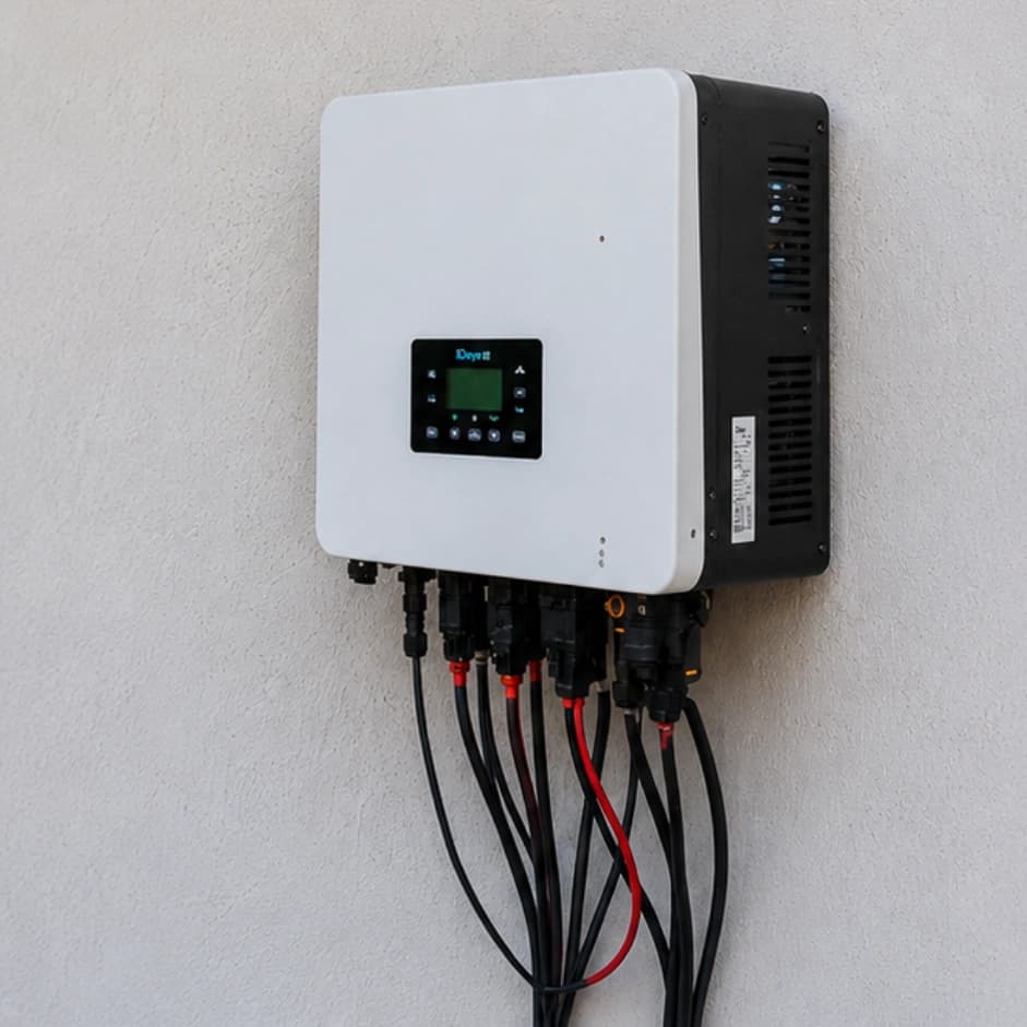 Sistema solar limpo após manutenção profissional